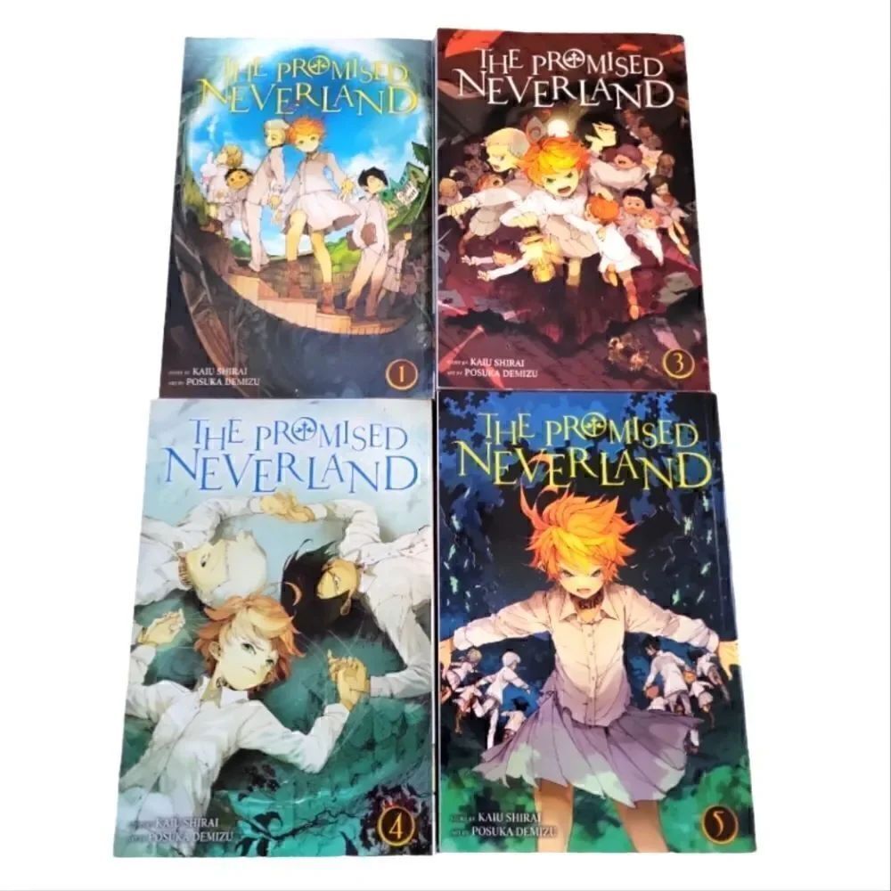 LN *LOT* OF 4 "THE PROMISED NEVERLAND" GRAFFIC NOVELS MANGA